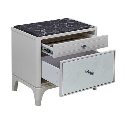 Portnoy Night Stand with Jewelry Tray - Ivory - With 2-Year Warranty